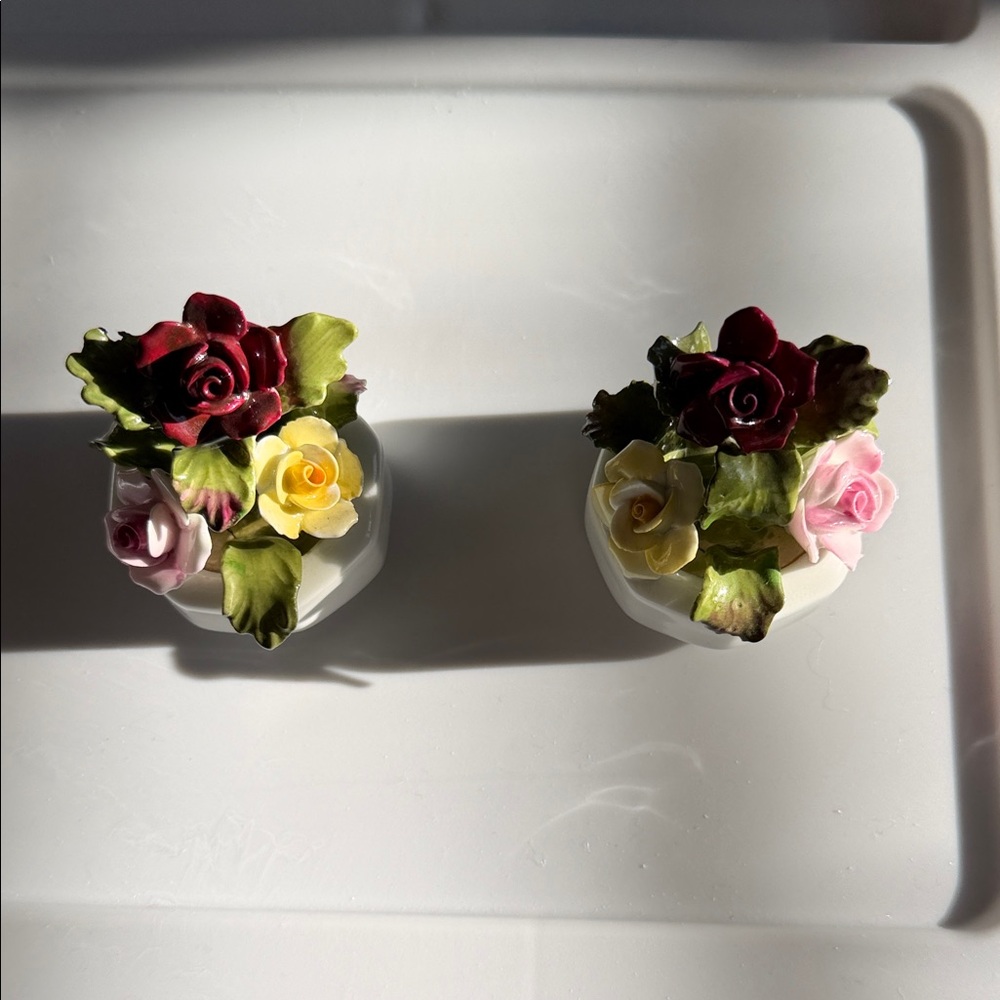 Aynsley fine bone china floral bouquet figurine
Set of 2